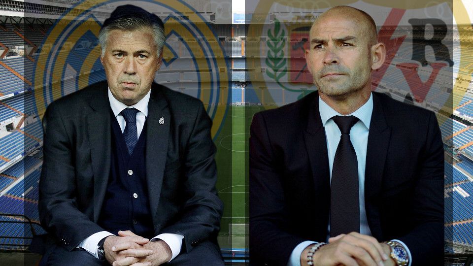Carlo Ancelotti (Kiri) dan Paco Jemez Copyright: &copy; Grafis: Eli Suhaeli/INDOSPORT/GETTY IMAGES